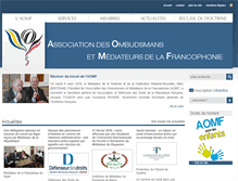 Tablet Screenshot of aomf-ombudsmans-francophonie.org